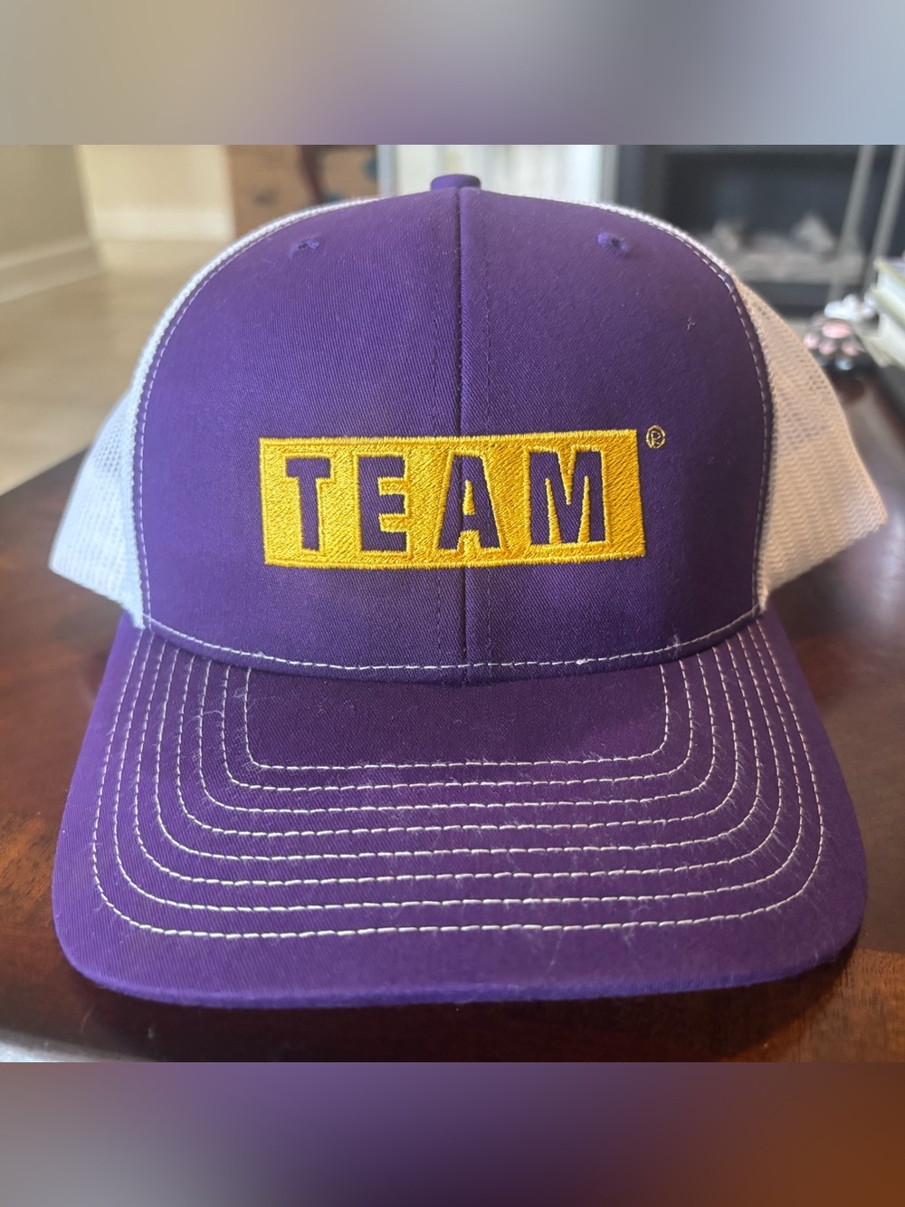 LSU Tigers Richardson 112 Trucker Hat – Purple & Gold "TEAM" Patch Snapback